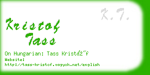 kristof tass business card